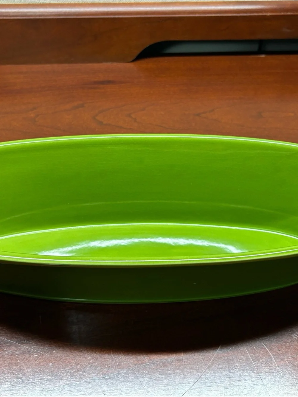 Southern Living At Home Lime Green Oval Ceramic Serving Bowl